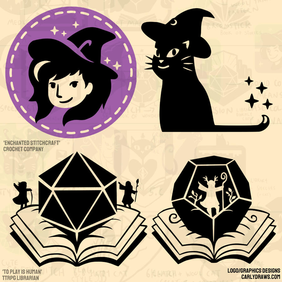 LOGOS selection of logo and graphics development and final art for independent craft businesses