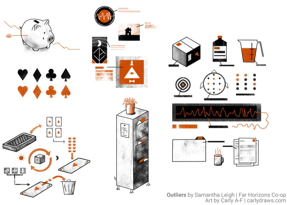 OUTLIERS vintage manual inspired graphics for OUTLIERS ttrpg