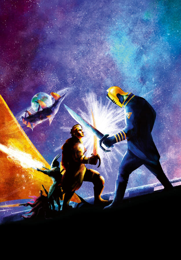 Cosmic Corsairs cover art and character design