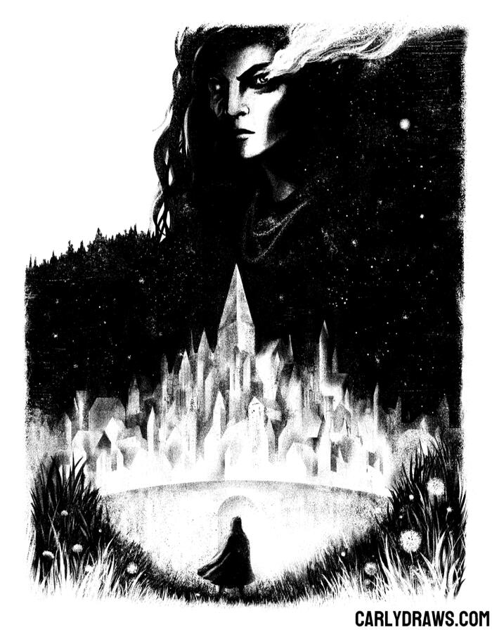 CRYSTAL CASTLE interior illustrations for New Edge Sword and Sorcery