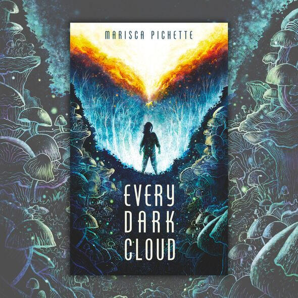 EVERY DARK CLOUD book cover art for Ghost Orchid Press. Charcoal + digital colour