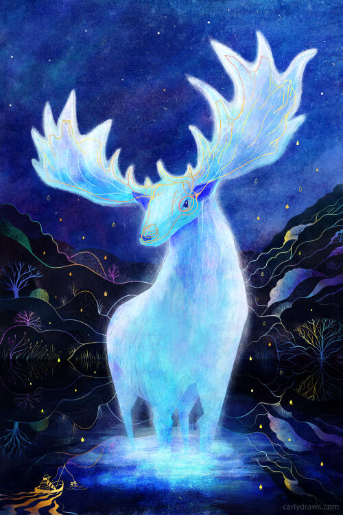 ANCIENT ELK The skull of a giant extinct Elk found in an Irish lake sheds more light on a legend. Decorative elements inspired by Irish manuscripts.