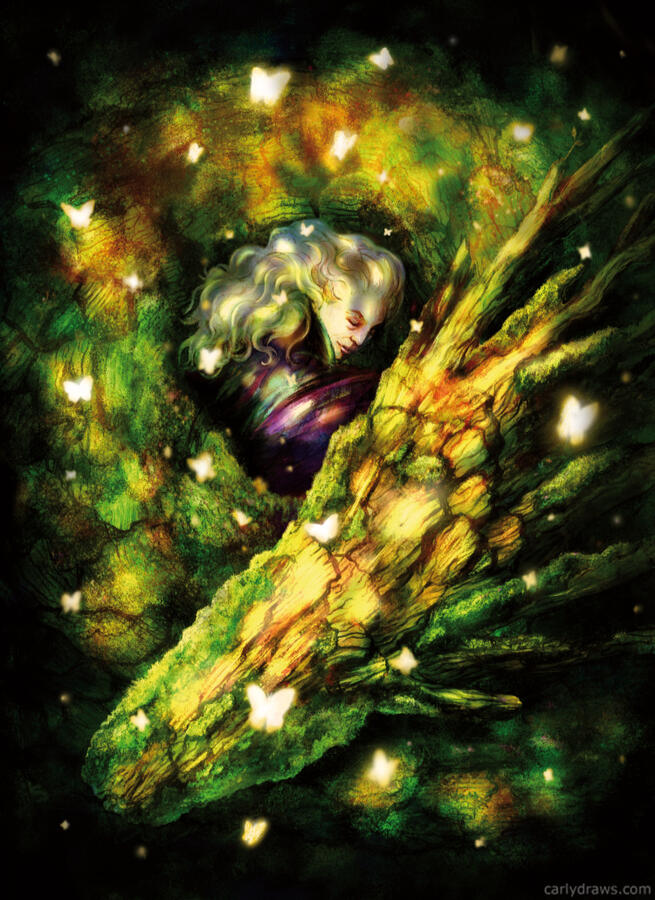 Witch and Forest Spirit The Witch and the Forest Spirit, folklore inspired piece. Pencil, digital colour